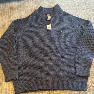 L.L. Bean Men's Navy Zip-Up Sweater